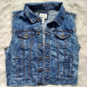 Forever 21 Denim Vest sz M